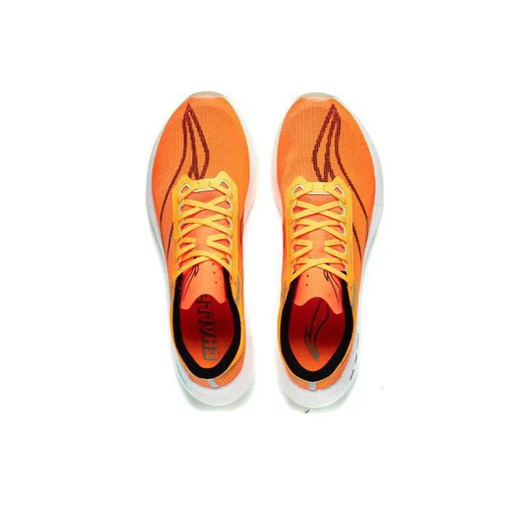 LiNing Feidian 3 Challenger Durable Breathable Low Top Marathon Running Shoes Men's Neon Bright Orange-2