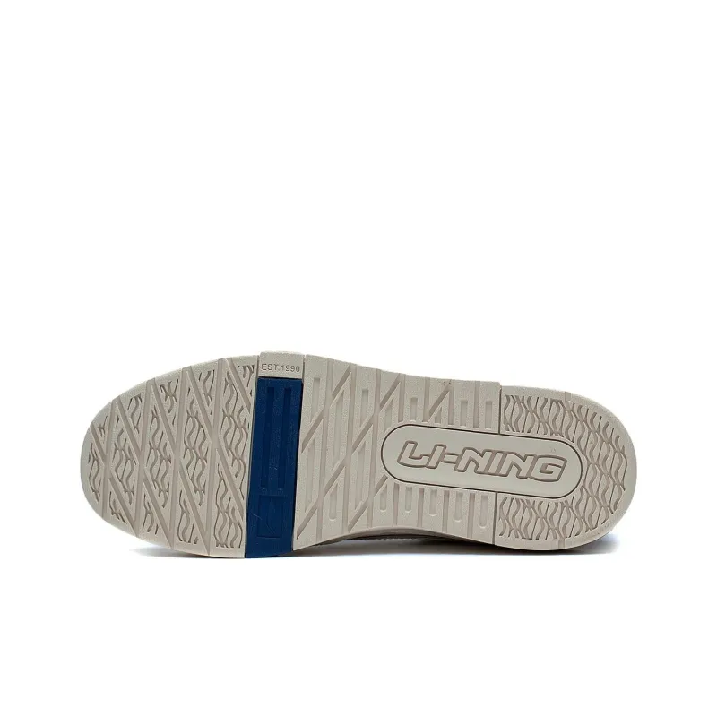 LiNing 001 BTC Prm Abrasion Resistant Breathable Low Top Skateboard Shoes Men's White Blue-6