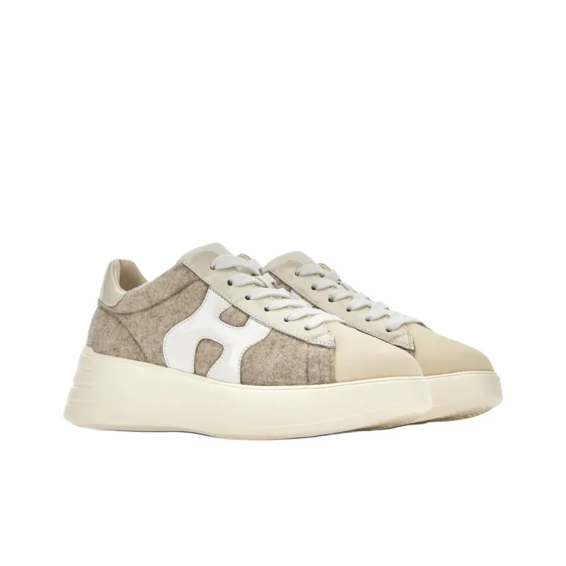 HOGAN Rebel Low-Top Casual Shoes Women's Beige Yellow-2