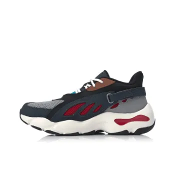 LiNing Butterfly Anti Slip And Wear Resistant Breathable Low Top Chunky Sneakers Women's Ebony Black