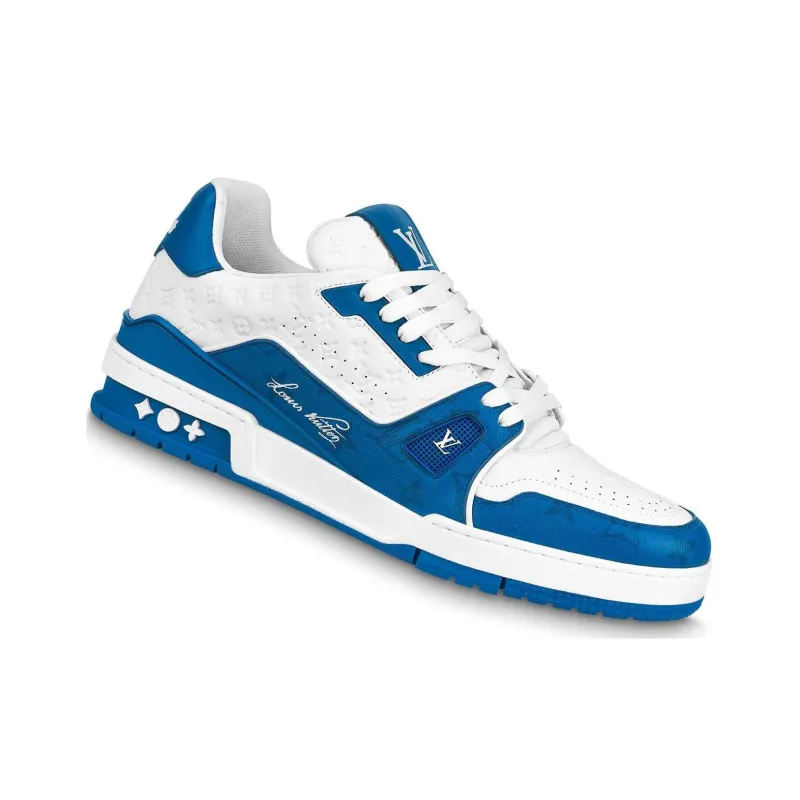 LOUIS VUITTON Lv Trainers 'White Blue'-1