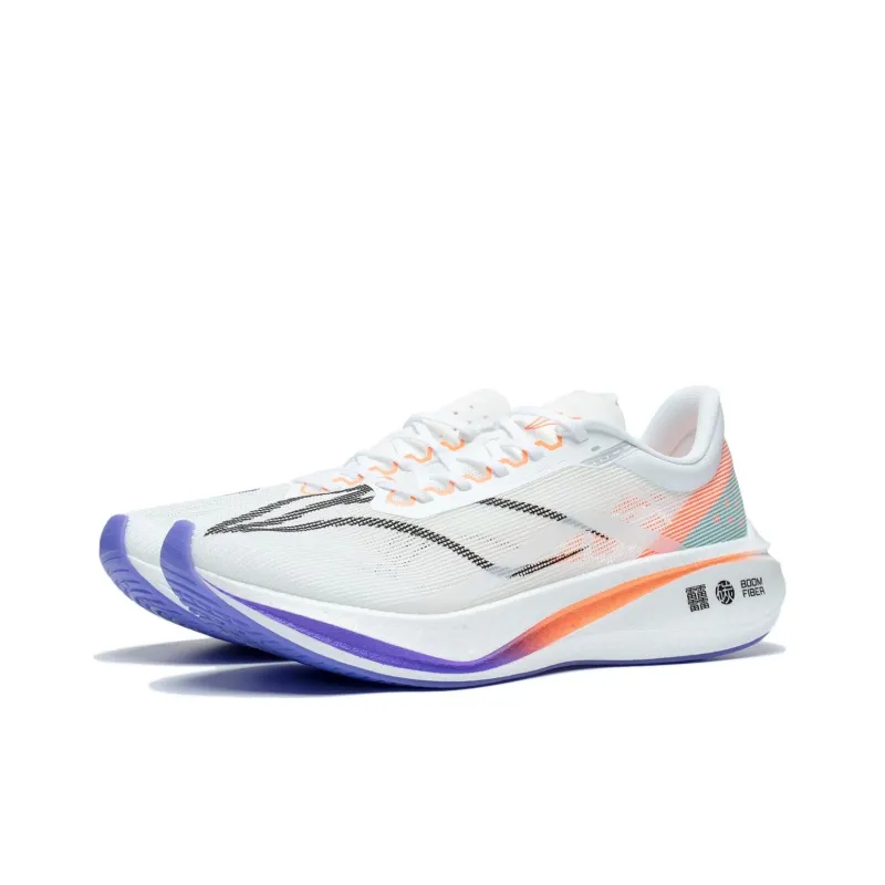 LINING Feidian 3 Challenger Running Shoes Men Low Top White/Cyan/Purple/Orange-2