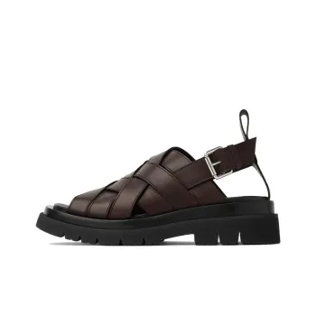 Bottega Veneta Lug One Strap Sandals Men's Brown