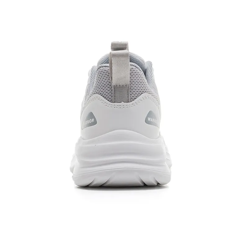 Warrior Shock Absorbing, Non Slip, Wear Resistant, Breathable And Lightweight Low Top Casual Shoes Unisex White Gray-12
