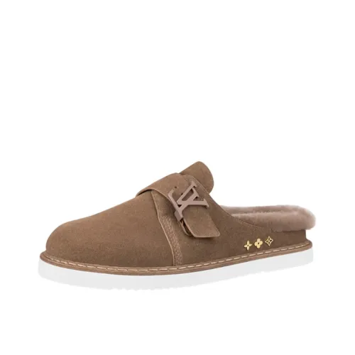 LOUIS VUITTON Easy Odor Resistant Closed Toe Slippers Men's Brown