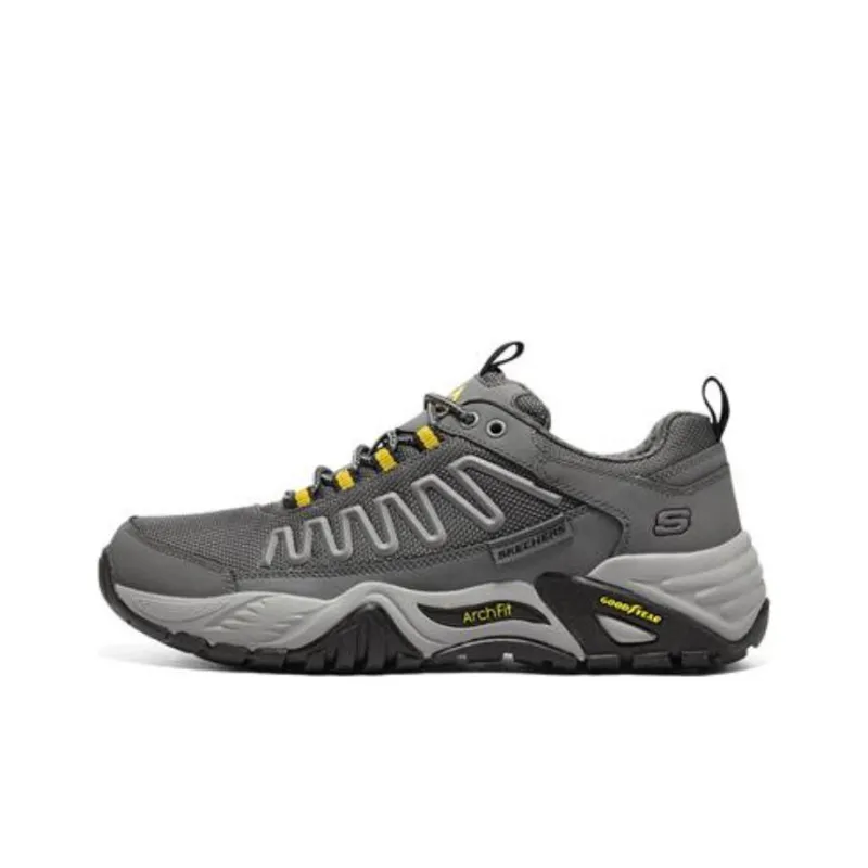 Skechers ARCH FIT RECON Cushioned Wear-Resistant Impact-Resistant Low-Top Trekking Shoes Men's Charcoal Gray-0