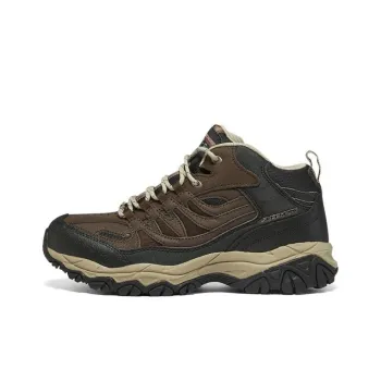 Skechers After Burn Memory Cushioning Anti Slip And Wear Resistant High Top Outdoor Shoes Men's Brown Black
