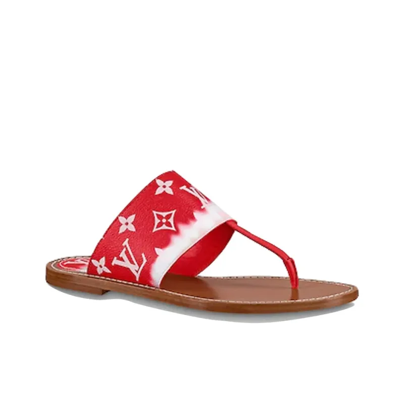LOUIS VUITTON Palma Slides 'Red Monogram' Women's-1
