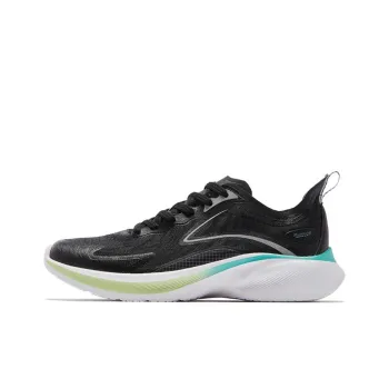 QIAODAN Light Speed 2.0Plus Cushioning Breathable Low Top Running Shoes Men's Black Green