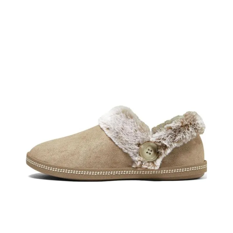 Skechers Cozy Slip Resistant Thermal Low Top Casual Shoes Women's Dark Taupe Umber-0