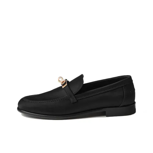 HERMES Destin Loafers Women's Black