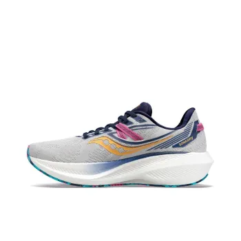 Saucony Triumph 20 Cushioning Anti Slip Wear Resistant Breathability Low Top Marathon Running Shoes Women's Gray