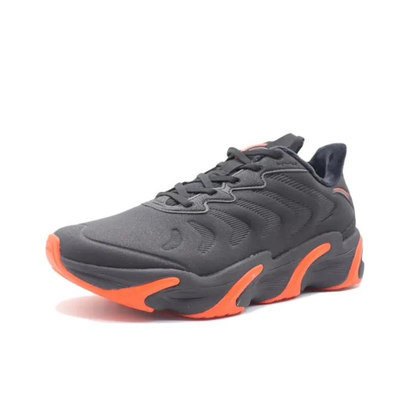 Anta Running Collection Cushioning Anti Slip And Wear Resistant Low Top Running Shoes Men's Black Orange-2