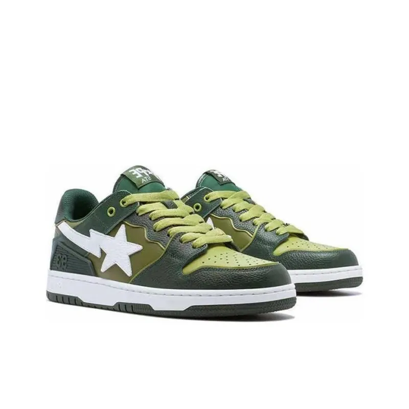 A BATHING APE SK8 Sta Green White-3