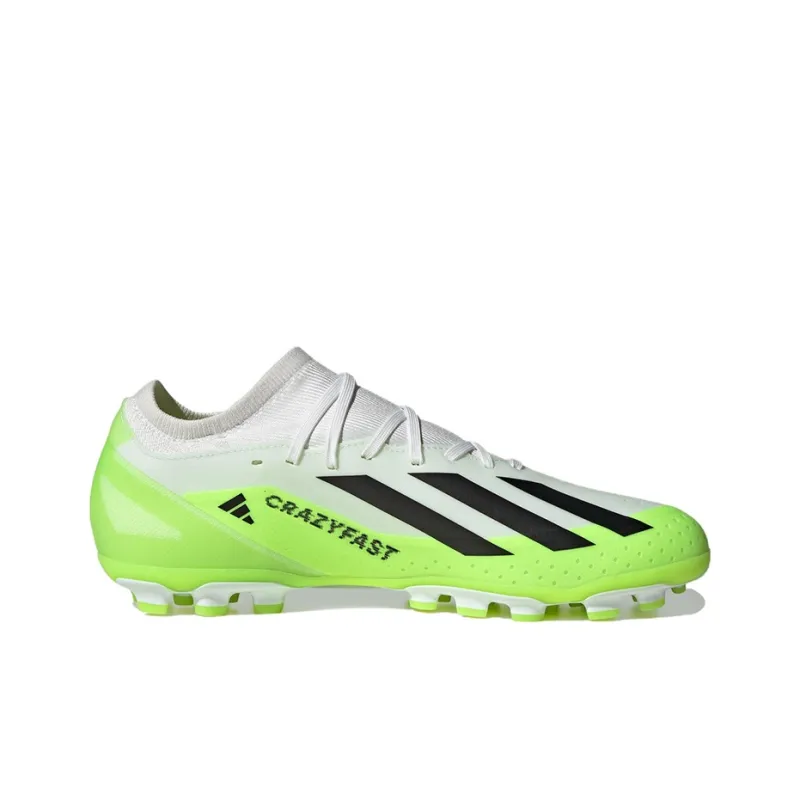 adidas Crazyflight X3 Artificial White Solar Green Grass Boots-1