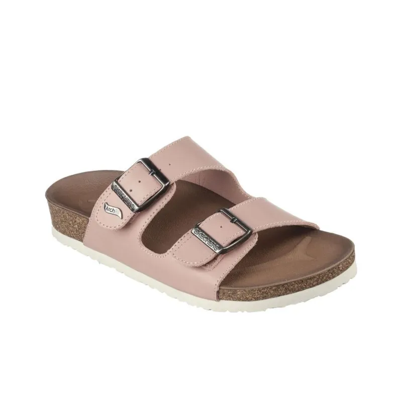 Skechers Arch Fit Rubber Sole Slip-Resistant Slide Slippers Women's Pink-2