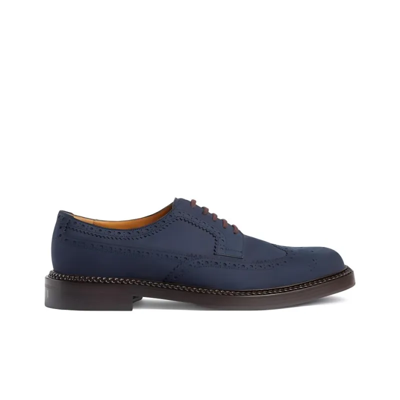 GUCCI Dress Shoes Men Low Top Blue-1