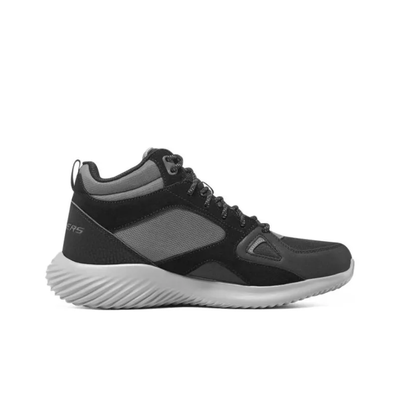 Skechers Bounder Anti Slip Wear Resistant Mid Top Casual Shoes Men's Black Gray-1