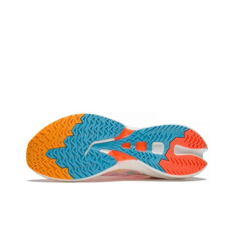 LiNing Cushioning, Slip Resistant, Abrasion Resistant, Breathable, Rebound Low Top Running Shoes Men's White Pink Blue-4