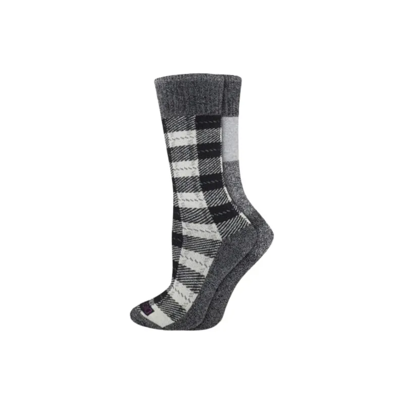 Dickies Mid-Calf Socks Women's 2 Pack Gray White-0