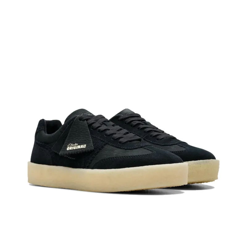 Clarks Low Top Skateboard Shoes Women's Black-2