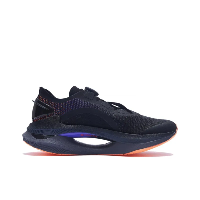LiNing Jueying 䨻 Cushioned Slip Resistant Breathable Rebound Low Top Running Shoes Black Purple-1