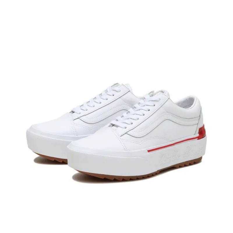 Vans Old Skool Stacked Ayakkabi 'White Red'-1