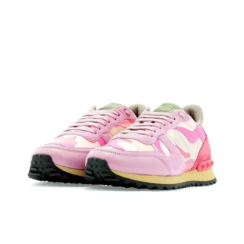 Valentino Rockrunner GARAVANI Slip Resistant Low Top Sports Casual Shoes Women's Pink-3