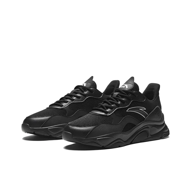 Anta Little Millennium Anti Slip Wear Resistant Low Top Casual Shoes Men's Black-1