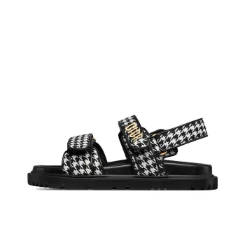 DIOR DiorAct Strap Sandals Women's Black White Gold