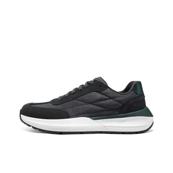 Skechers Global Jogger Wear Resistant Low Top Casual Shoes Men's Black Gray Color
