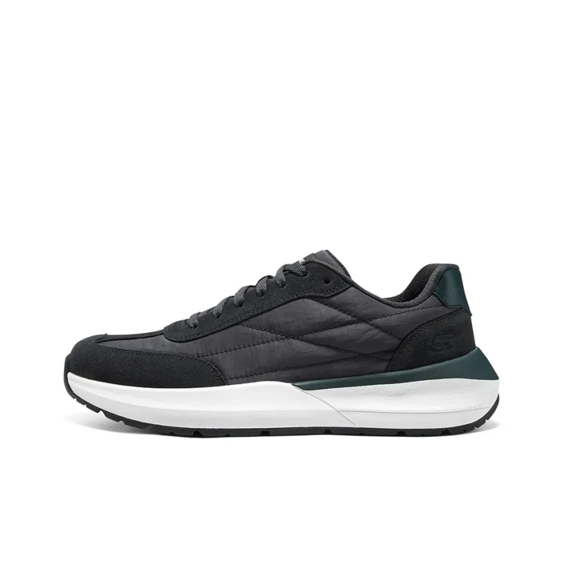 Skechers Global Jogger Wear Resistant Low Top Casual Shoes Men's Black Gray Color-0