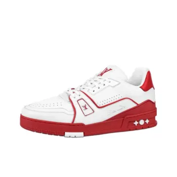 LOUIS VUITTON Lv Trainers 'White With Red'