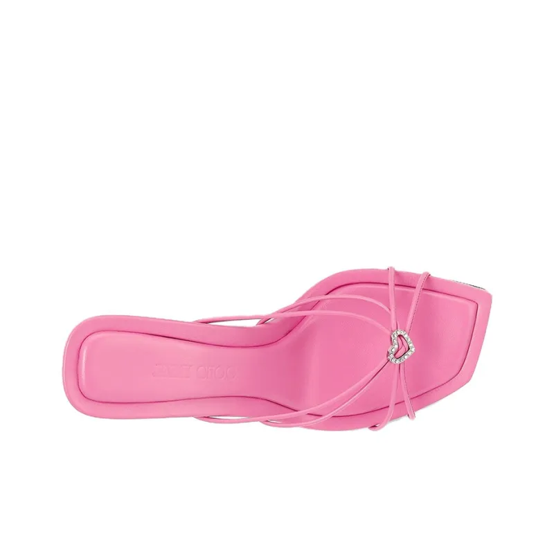 Jimmy Choo Indiya Slide Slippers Women's Pink-3