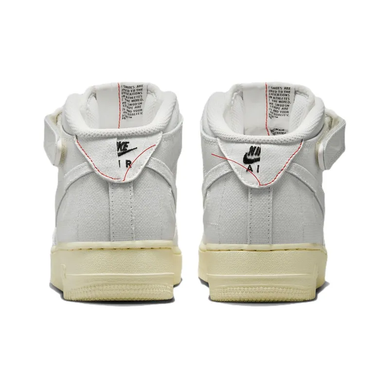 Nike Air Force 1 Mid '07 Summit White Canvas Women's-3