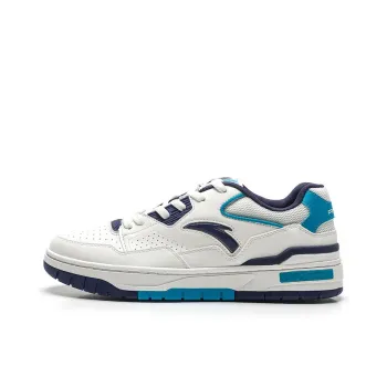 Anta Flame 4.0 Anti Slip Wear Resistant Low Top Skateboard Shoes Men's White Blue