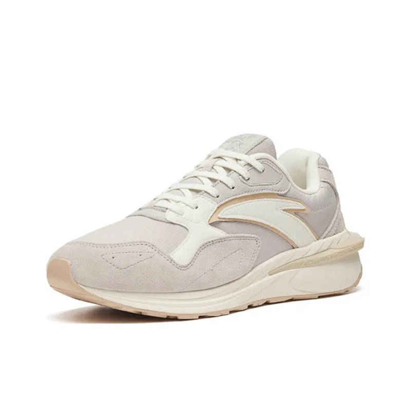 Anta Life Collection Campus Cultural Heritage Breathable And Wear-resistant Low-Top Sports Casual Shoes Gray White-1