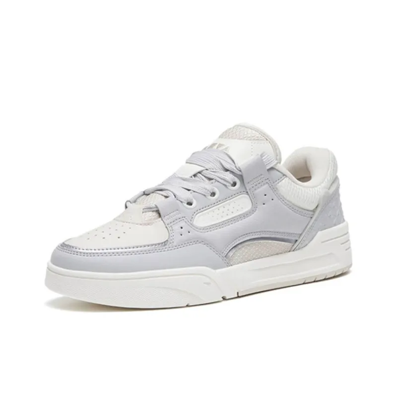 Anta AOJIE Qie Jie Slip-Resistant Cushioning Wear-Resistant Low-Top Skateboard Shoes Men's Gray White-2