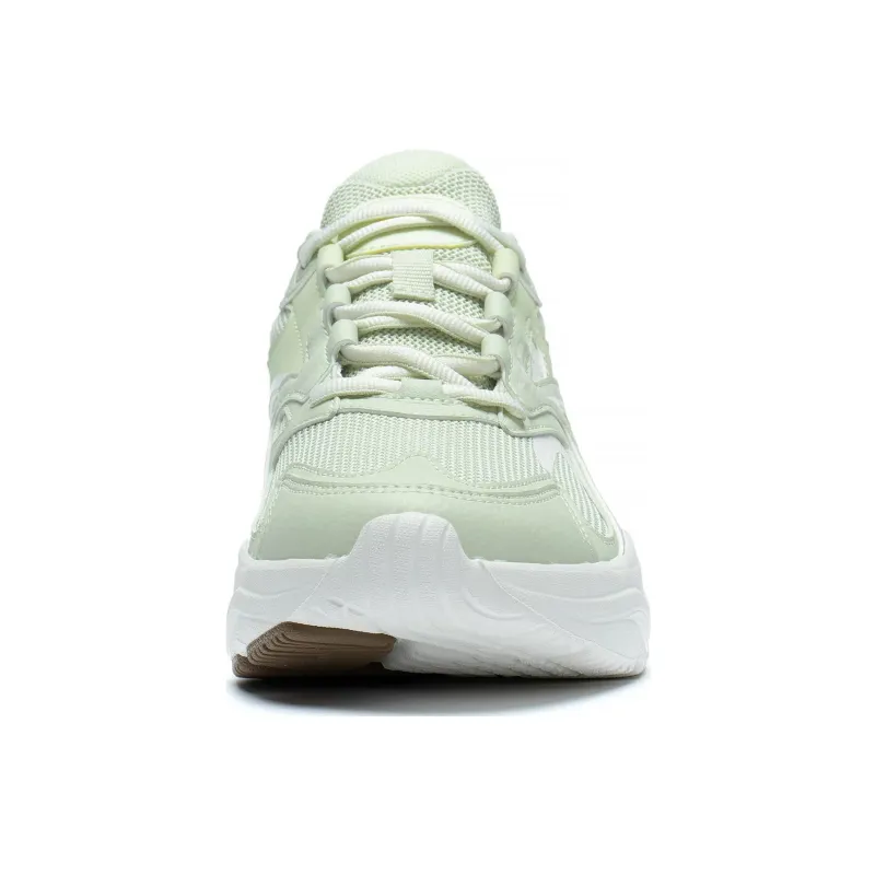 LiNing Meteor Slip Resistant Cushioning Wear Resistant Low Top Running Shoes Women's White Green-3
