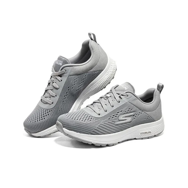 Skechers Go Walk Fle Durable Breathable Lightweight Low Top Casual Running Shoes Women's Light Gray-2