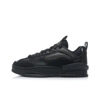 LiNing Wave Wrapping Anti Slip Shock Absorbing And Wear Resistant Low Top Skateboard Shoes Men's Black