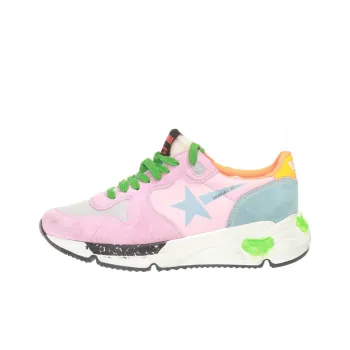 Golden Goose Running Sole Slip Resistant Breathable Low Top Sports Casual Shoes Women's Pink Blue Vintage Version