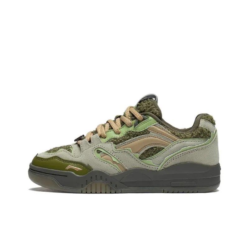LiNing Yuebai Slip-Resistant Cushioning Low-Top Skateboard Shoes Unisex Green-0