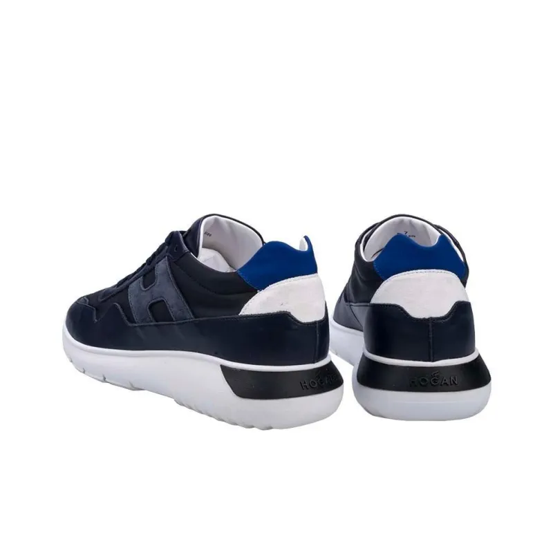 HOGAN Interactive³ Wear-Resistant Low-Top Casual Shoes Men's Blue-4