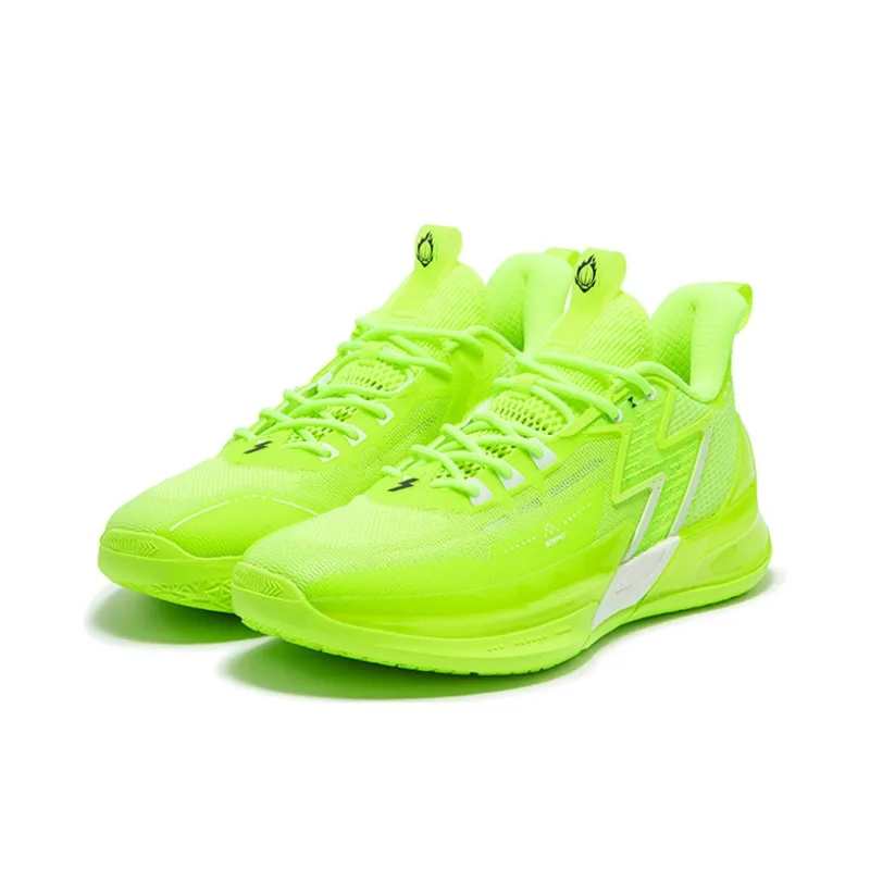 361° BIG3 4.0 PRO Slip Resistant Cushioning Wear Resistant Low Top Basketball Shoes Men's Neon Yellow-2