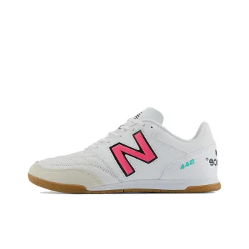 New Balance 442 V2 Team IC/IN Anti Slip Wear Resistant Soccer Shoes Men's White