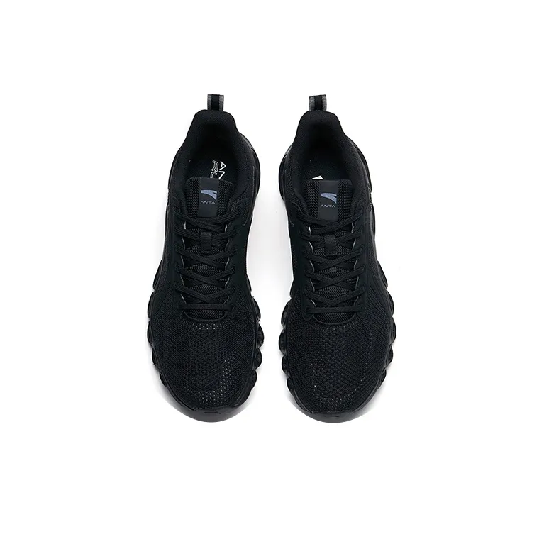 Anta Running Collection Cushioning Wear-Resistant Low-Top Running Shoes Men's Black-2