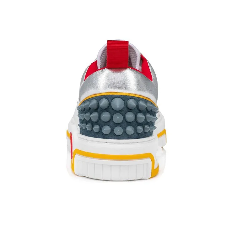 CL LUBOTING Astroloubi Low Top Skateboard Shoes Men's White Yellow-4