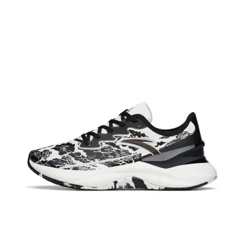 Anta Tron 2.0 Cushioned Anti Slip Wear Resistant Breathable Lightweight Low Top Running Shoes Men's Black White