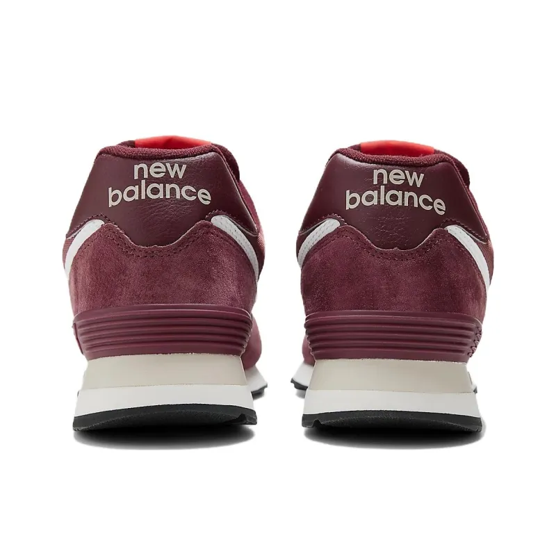 New Balance 574 Suede Maroon Grey-4